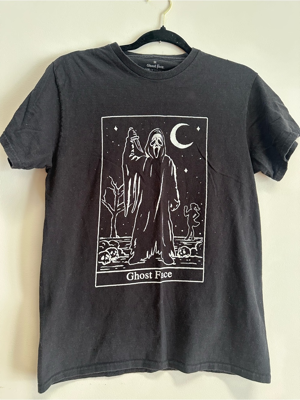 Ghost Face Black Graphic Short Sleeve Tee